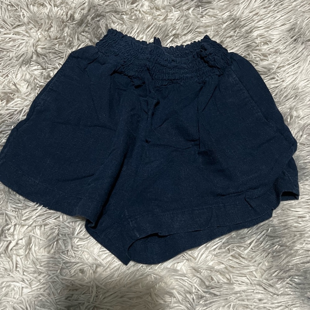 Girls Navy Blue Casual Shorts